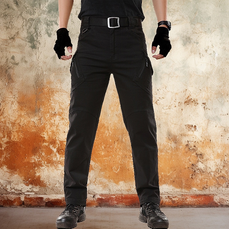Men's Cargo Pants Cargo Trousers Combat Trousers Tactical Pants Pocket Plain Comfort Breathable Outdoor Daily Going out Fashion Casual Black Brown2