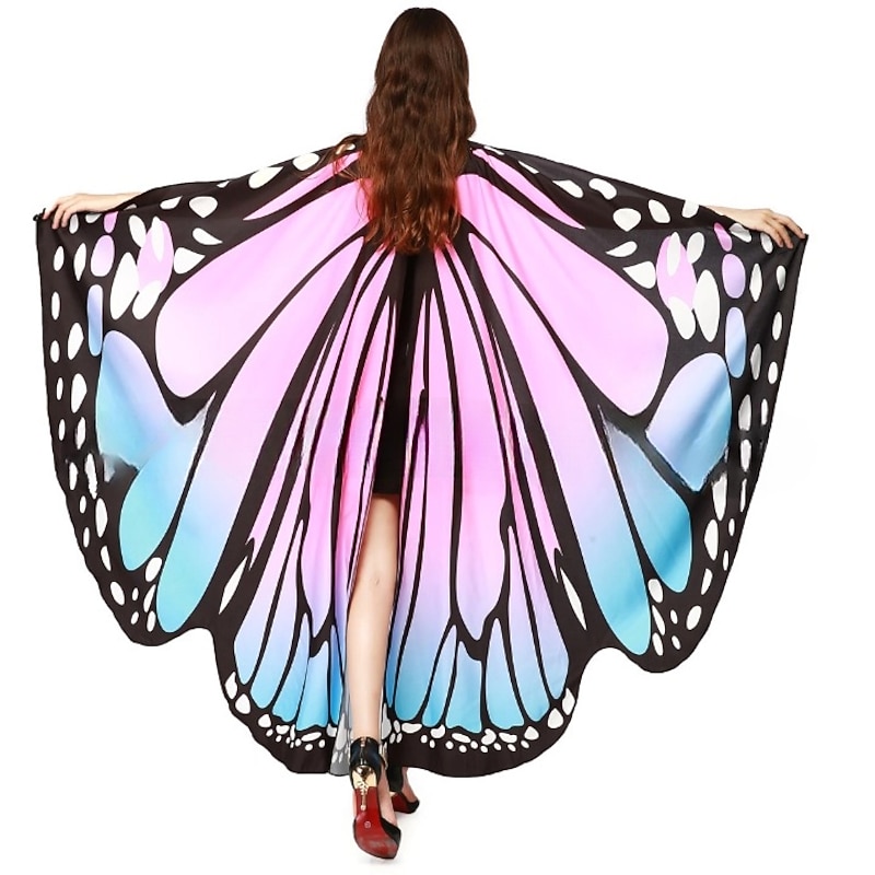 Fairytale Butterfly Halloween Wings Mask Carnival Costume Funny Costume Adults' Women's Christmas Carnival Party Easy Halloween Costumes Dress Up4