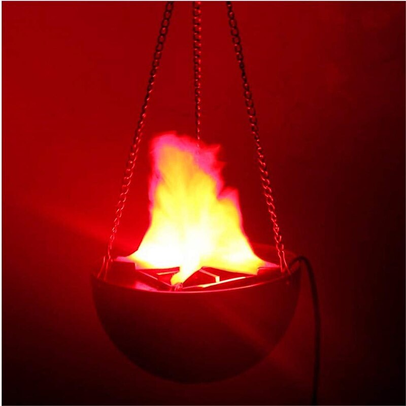 Hanging Flame Light Halloween LED Fake Fire Flame Simulated Flame Effect Light 3D Campfire Centerpiece for Christmas Party Night Clubs (Hanging Flame)3