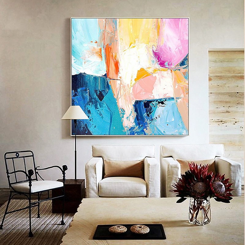 100% Hand Painted textured Oil Painting Wall Colorful art Handmade colorful painting large canvas art fashion art Home Decoration Decor Rolled Canvas No Frame Unstretched2