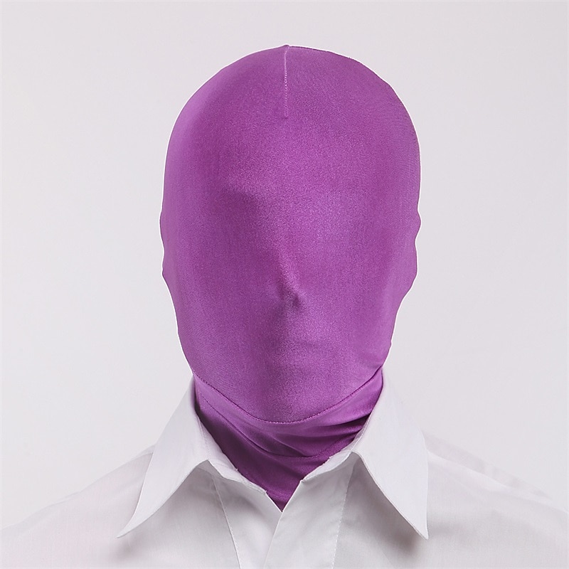 2 Pieces Full Face Mask BW 2nd Skin MasksHalloween Spandex Hood for Unisex Cloth4