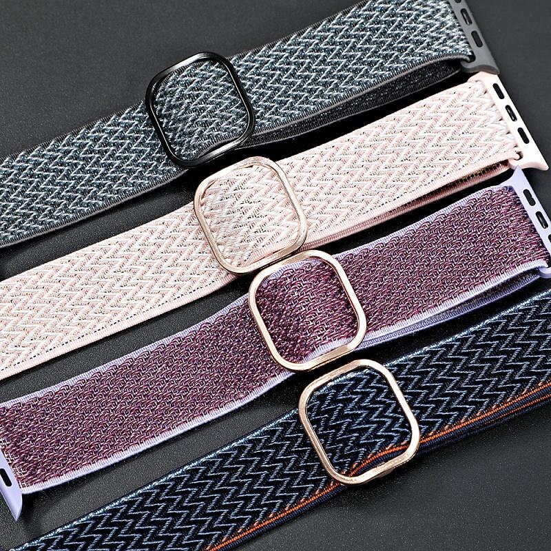 Nylon Elastic Adjustable Strap for Watch series Ultra/Ultra 2 49mm 9 8 7 6 se 5 4 3 2 1 Sport breathable bracelet for Smart watch band 45mm 44mm 40mm 44mm 42mm 38mm2