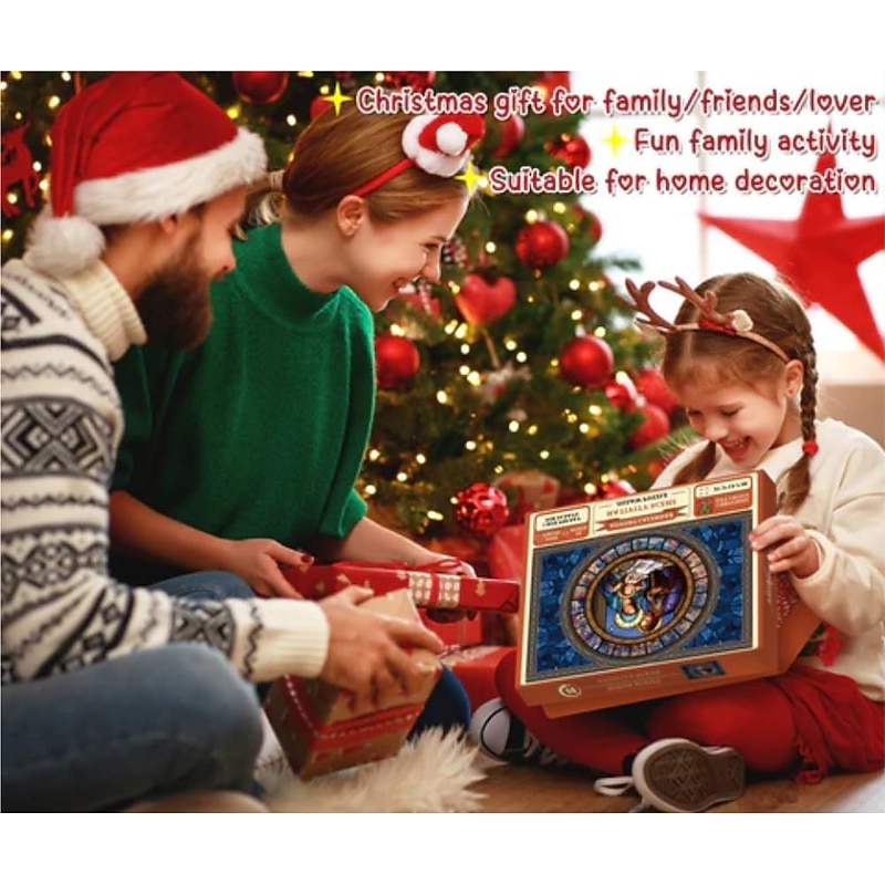 Advent Calendar 2024,Nativity Scene Jigsaw Puzzle 1000 Pieces,Puzzles Jigsaw Countdown Calendar for Christmas Gifts,24 Boxes Puzzles for Countdown, Belen Decoration2