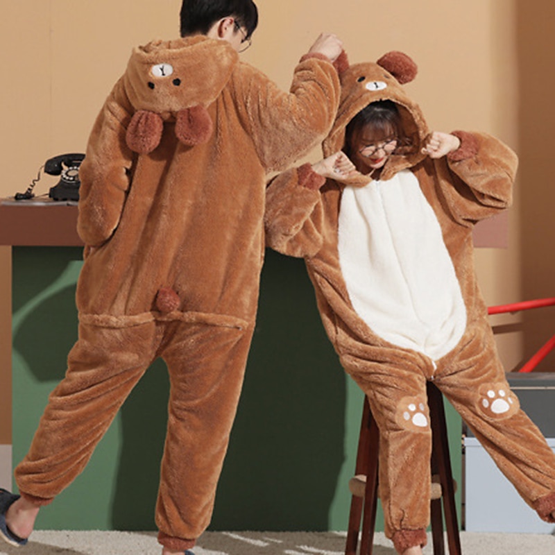 Teddy Bear Party Costume Costume Family Christmas Pajamas Kigurumi Pajamas Men's Women's Boys' Girls' One Piece Kid's Adults' Halloween Carnival Masquerade Party Party & Evening Onesie4