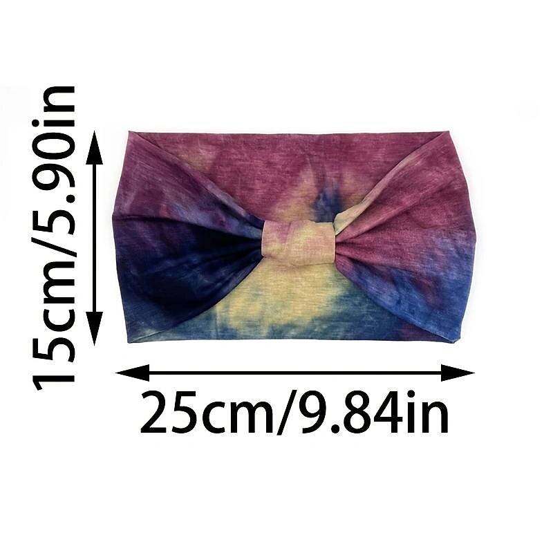 Wide Headbands For Women Knotted Headband Women Head Wraps Stretchy Hair Accessories Bands Tie Dye 1pc4