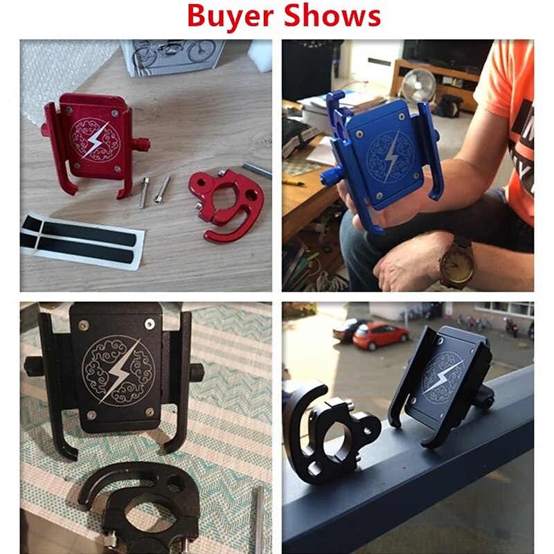 Motorcycle Phone Holder GPS Mount Holder Mountain Bike Rotary Navigation Aluminum Alloy Mobile Phone Bracket for Ios Android Phone2