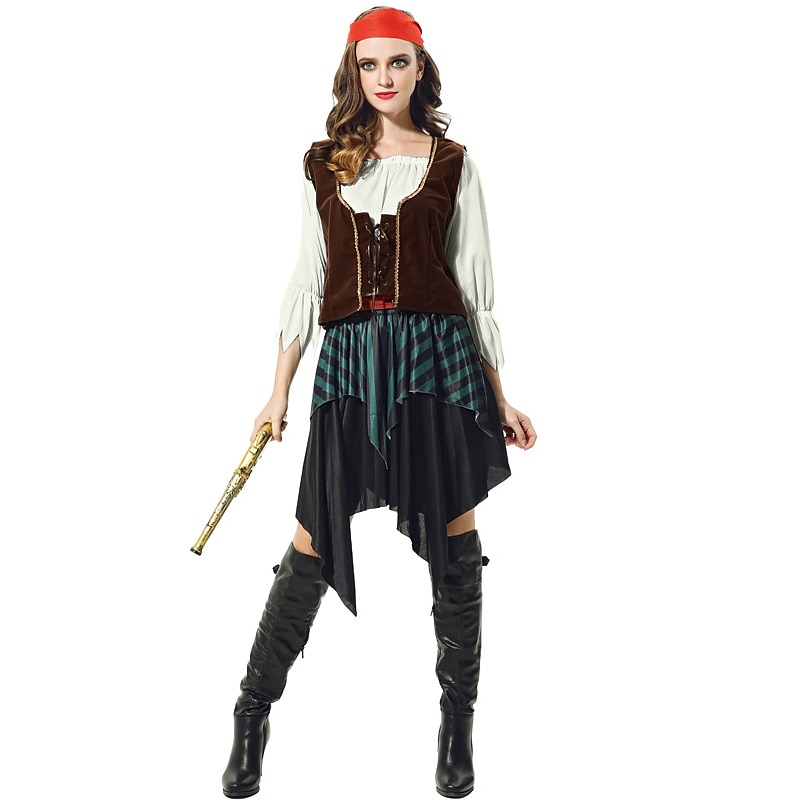 Couples Pirate Cosplay Costume Outfits Masquerade Men's Women's Movie Cosplay Outfits Cosplay Costume Halloween Carnival Masquerade2