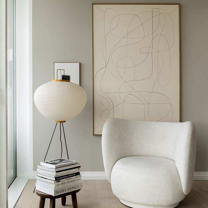 Floor Lamps Modern Rice Paper Floor Lamp Tripod Iron Black Floor Lights Led Lamp for Living Room Study Bedroom Corner Stand Lights 110-240V2