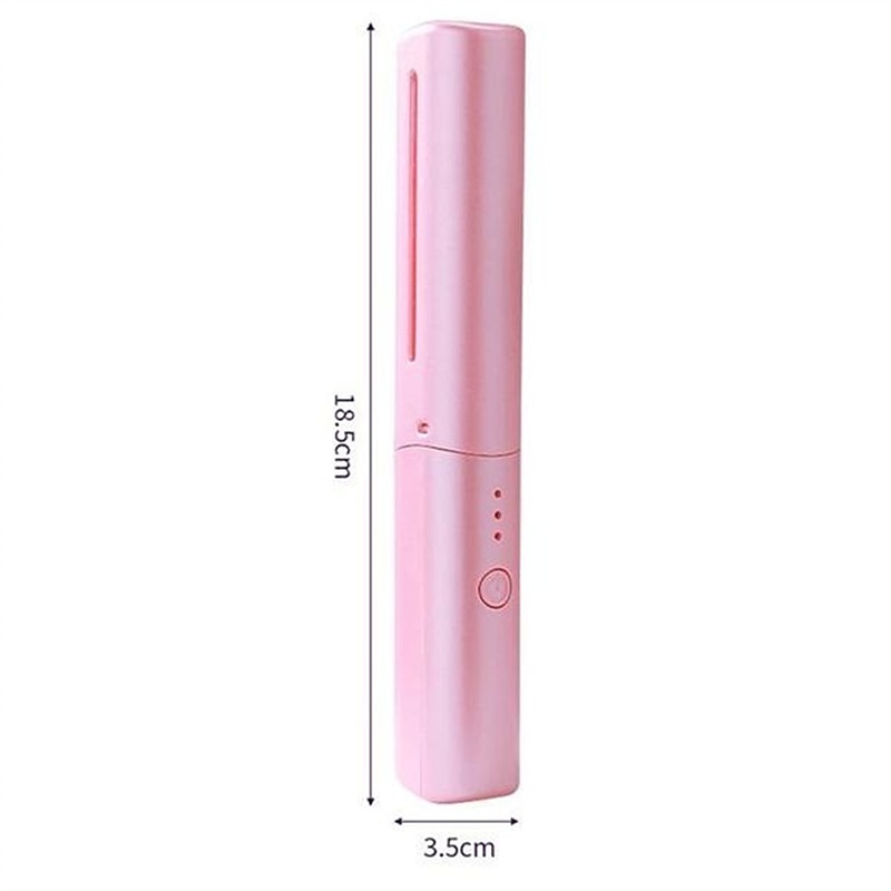 2IN1 Lazy Hair Straightener Wireless Hair Hot Comb Mini USB Rechargeable Straightener Curly Hair Stick Fast Heating Straightening Brush for Home Trave-1PC4