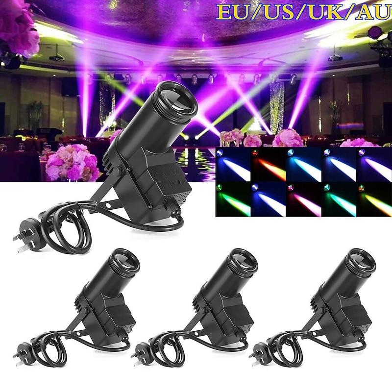 Uking 1pcs 30W RGB Stage Light LED Spot Moving Head DMX Disco DJ Party Voice-activated LED Stage Light2