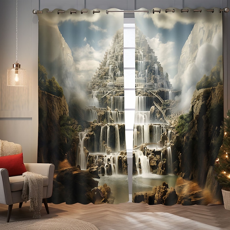 Blackout Curtains, Curtains for Bedroom Living Room Thermal Insulated Curtains, Window Treatments Patterned Drapes Panels4