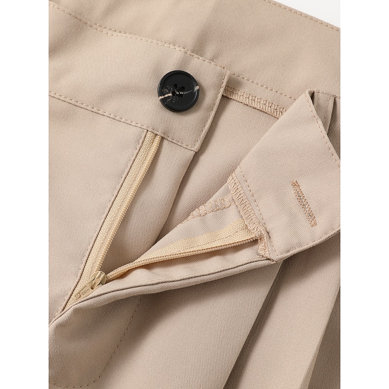 Men's Trousers Dress Pants Slacks Summer Pants Casual Pants Front Pocket Straight Leg Plain Comfort Wedding Business Casual Fashion Classic Black Navy Blue Micro-elastic3