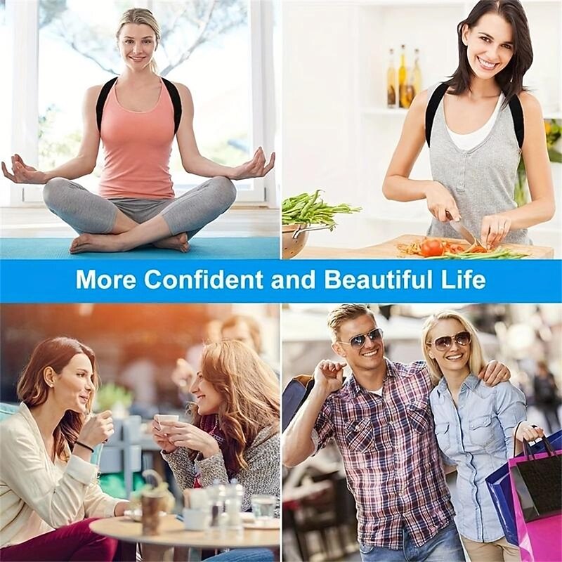 Adjustable Clavicle Posture Corrector for Men and Women - Improve Upper Back and Shoulder Alignment with Lumbar Support Belt3