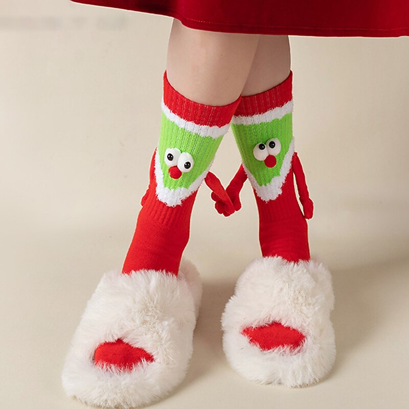 Santa Claus Christmas Socks Crew Sock Women's Christmas Christmas New Year Socks