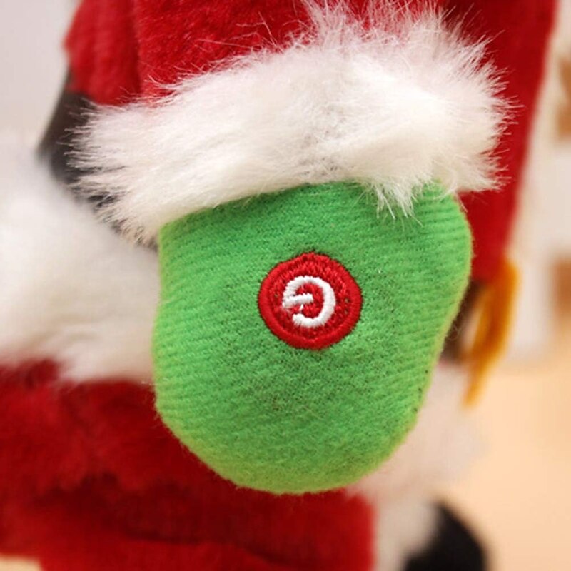 Christmas Singing Hip Shaking Santa Toys Santa Figure Twisted Hip Twerking Singing Dance Electric Santa Toy for Children Xmas Decorations Christmas Funny Gift and Celebration4