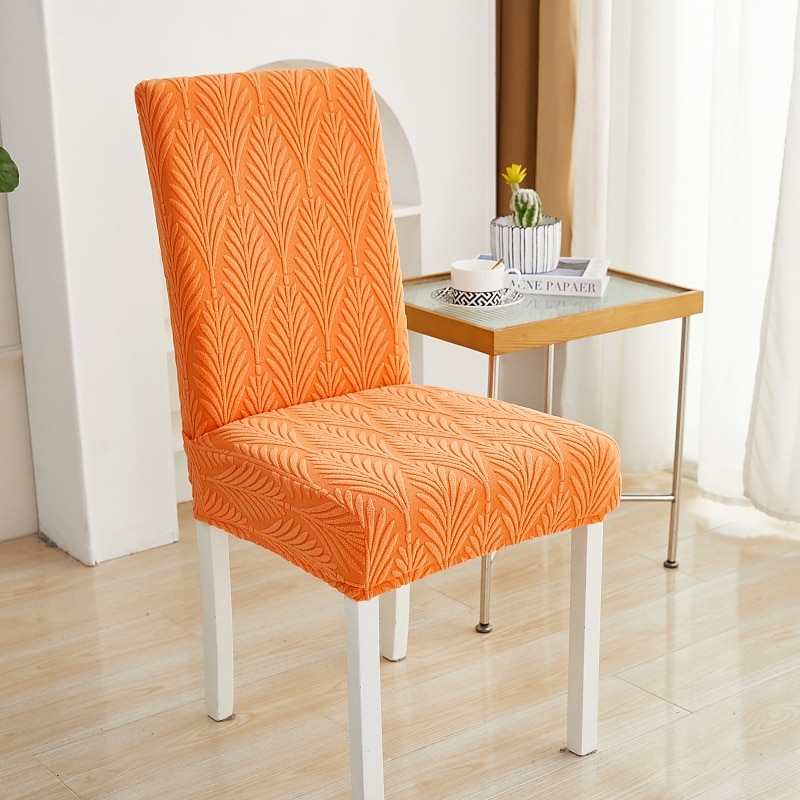 Dining Chair Cover Stretch Chair Seat Slipcover Suede Water Repellent Soft Plain Solid Color Durable Washable Furniture Protector For Dining Room Party2