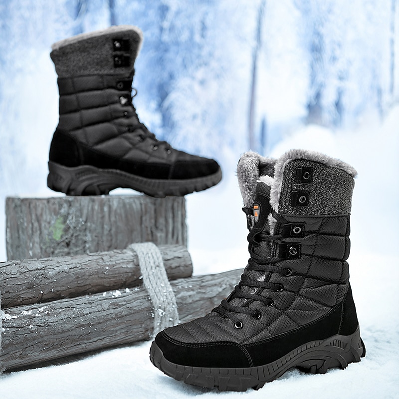 Men's Insulated Winter Snow Boots with Fur Lining - Waterproof, Anti-Slip Outdoor Boots for Cold Weather and Snowy Conditions4