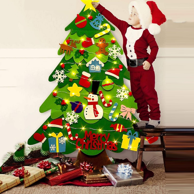 Felt Christmas Tree Cross border Spot Christmas Felt Children's DIY Decorative Pendant Non woven Fabric Felt Christmas Tree for Christmas Gifts3