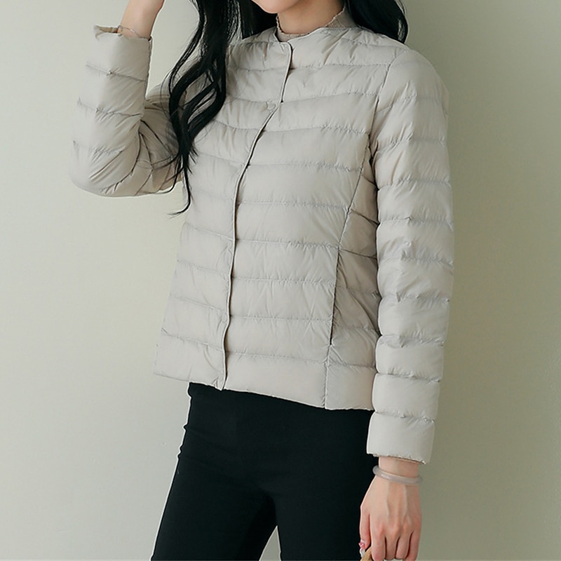 Women's Parka Warm Breathable Buttons Pocket Fashion Modern Casual Minimalism Solid Color Outdoor Street Daily Going out Single Breasted Regular Crewneck Regular Fit Long Sleeve Outerwear Wine Red3