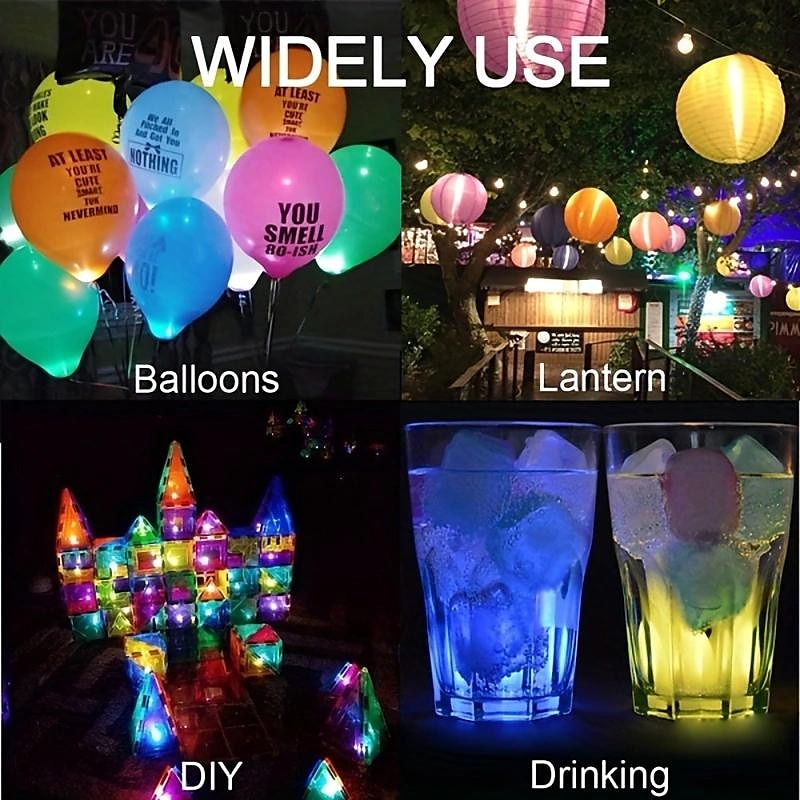 20/50pcs, Mini LED Balloon Lights for Home Decor, Perfect for Christmas,Halloween,Birthday, Wedding, and Party Decorations3