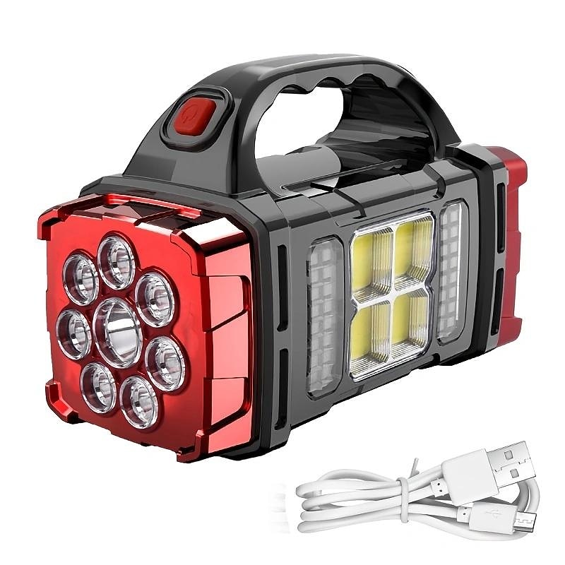 Portable Solar Camping Light - Multifunctional LED Flashlight for Outdoor Hiking, Power Outages - Rechargeable and Super Bright - Main Image