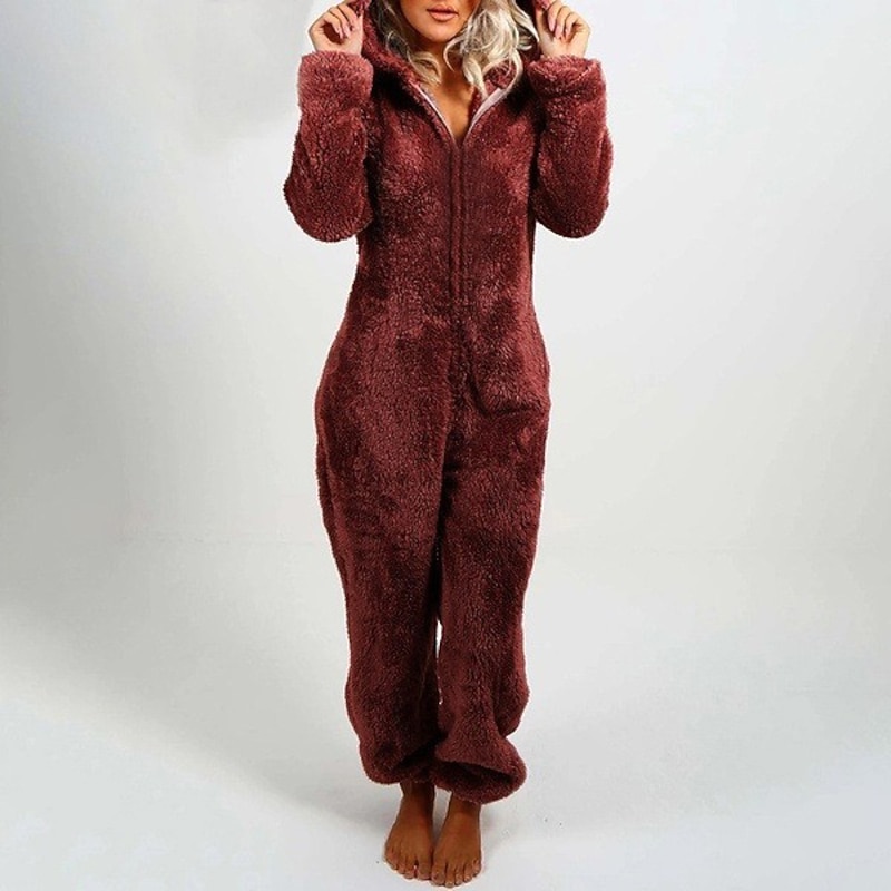 Teddy Bear Nightwear Christmas Pajamas Onesie Pajamas Women's Cosplay Costume Adults' Masquerade Party Home Wear Onesie2