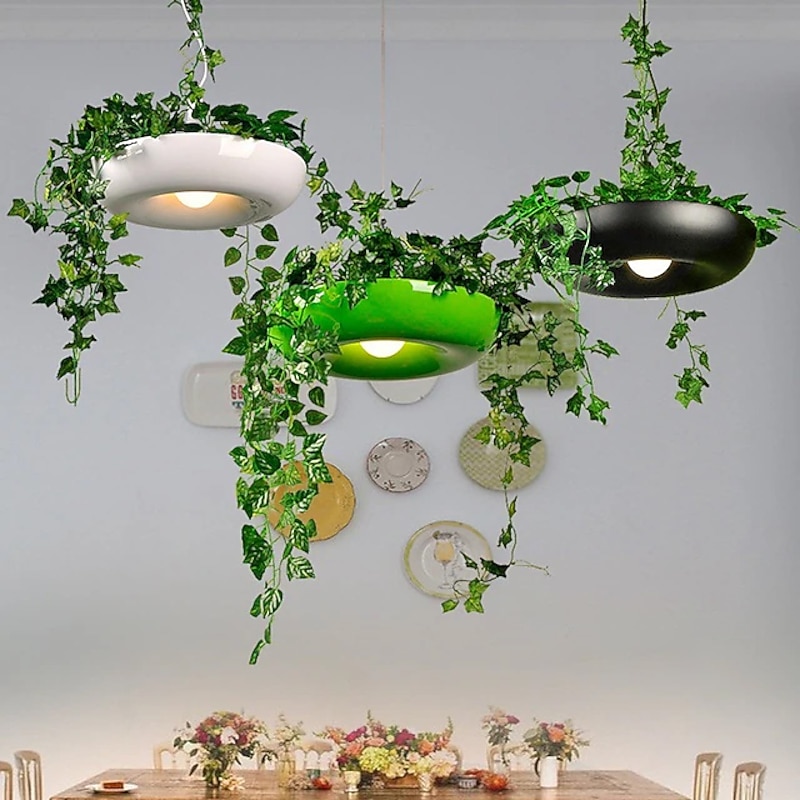 Air Flower Pot Chandelier Creative Potted Plants Ceiling Pendant Light for Kitchen Island Restaurant Cafe Bar Clothing Store Decoration Hang Light E27 Home