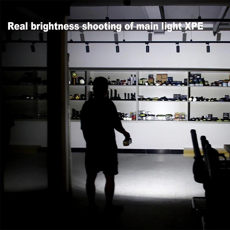 1pc Solar COB Flashlight with LED Work Lights, Camping Lights, USB Rechargeable Searchlight, Portable Hand Held Rechargeable Lantern4