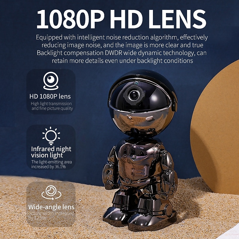 IP Camera 1080P Mini Wireless Motion Detection Remote Access IR-cut Indoor Support 128 GB3