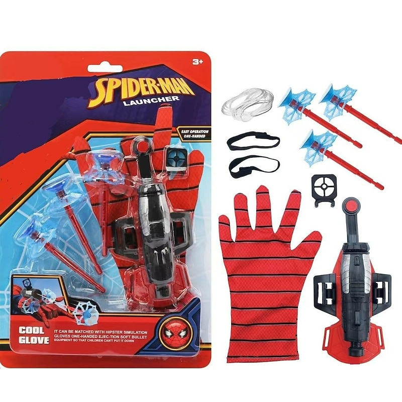Spider Launcher Spider Silk Spider Hero Man Spinning Silk Gloves Black Children'S Toy Boy Soft Bullets Can Be Launched Halloween Gift for Christmas Gifts3