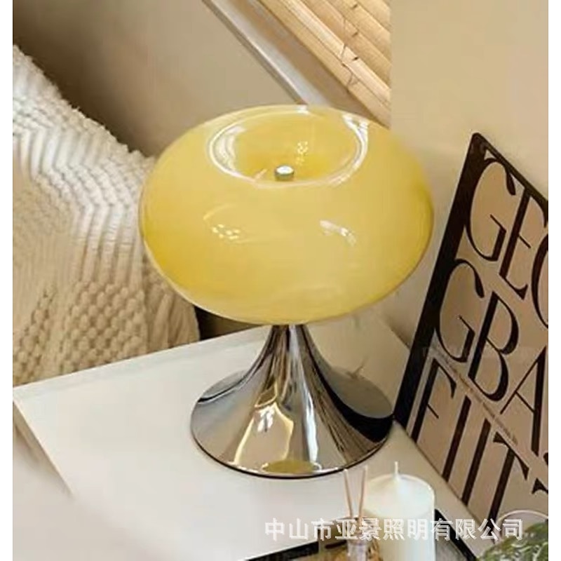 Bedside Mushroom Table Lamp Modern Minimalist Glass Furniture Decoration Living Room Bedroom Study Bedside Table Lamp 110-240V4