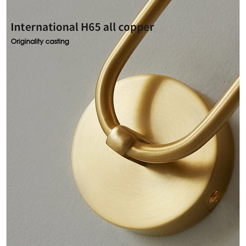 LED Wall Sconce Lamp Copper Indoor 56/67cm 2 Light Minimalist Wall Mount Light Long Home Decor Lighting Fixture Indoor Wall Wash Lights for Living Room Bedroom 110-240V4