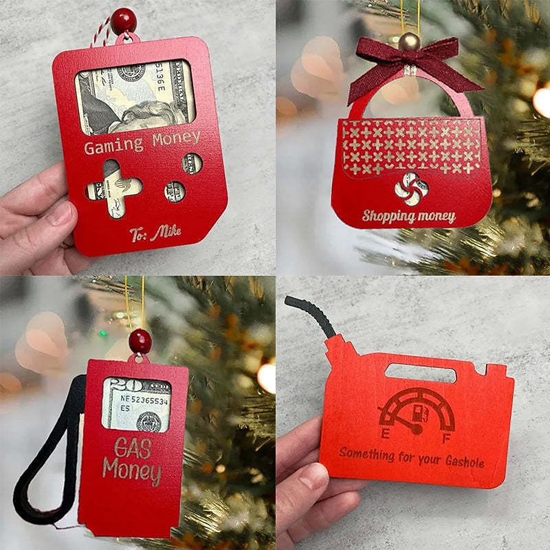 Christmas Gas Money Ornament, Christmas Wallet Pendant Home Decoration, Christmas Tree Decoration, Xmas Gift