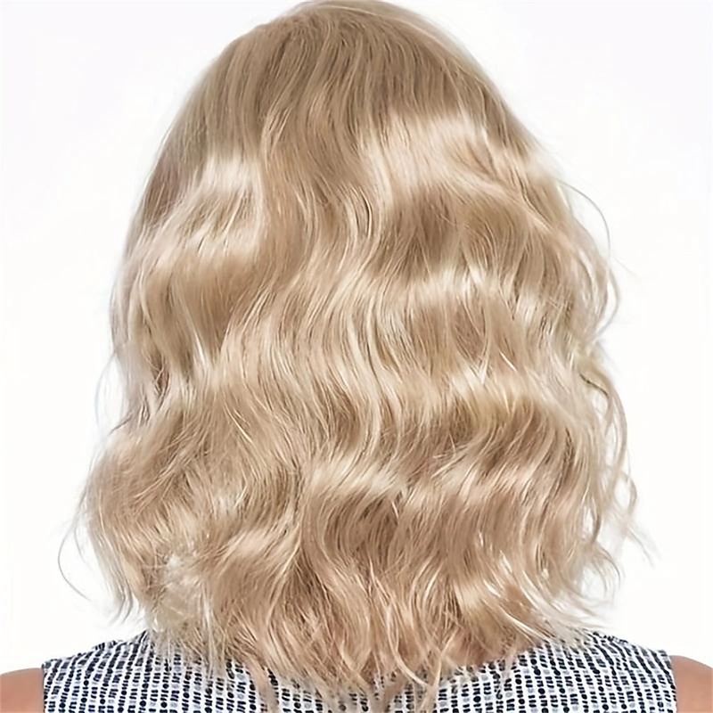 Medium Long Curly Wig With Bangs Synthetic Wig Beginners Friendly Heat Resistant Christmas Party Wigs2