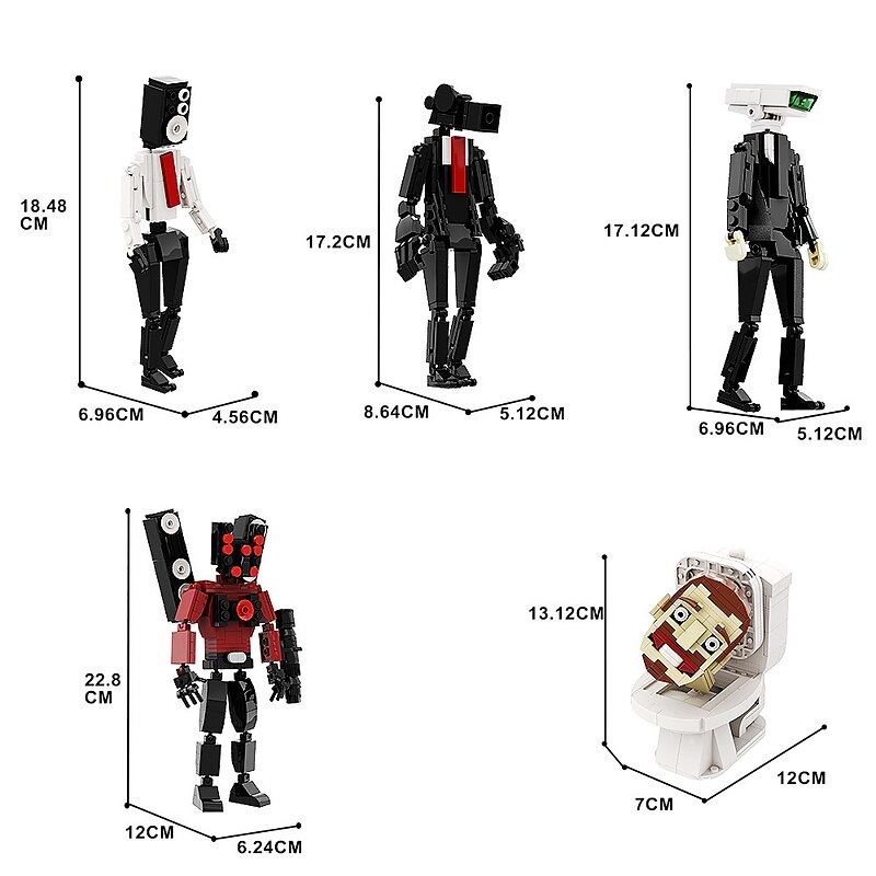 Toilet Man vs. Monitor Building Block Set Creative Game Small Particle Building Block Assembly Toys3