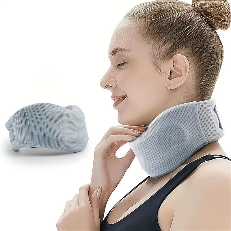 1pc Anti Bow Sponge Neck Support, Breathable And Cool Neck Support, Neck Support, Office Pillowcase, Corrective Forward Tilt2
