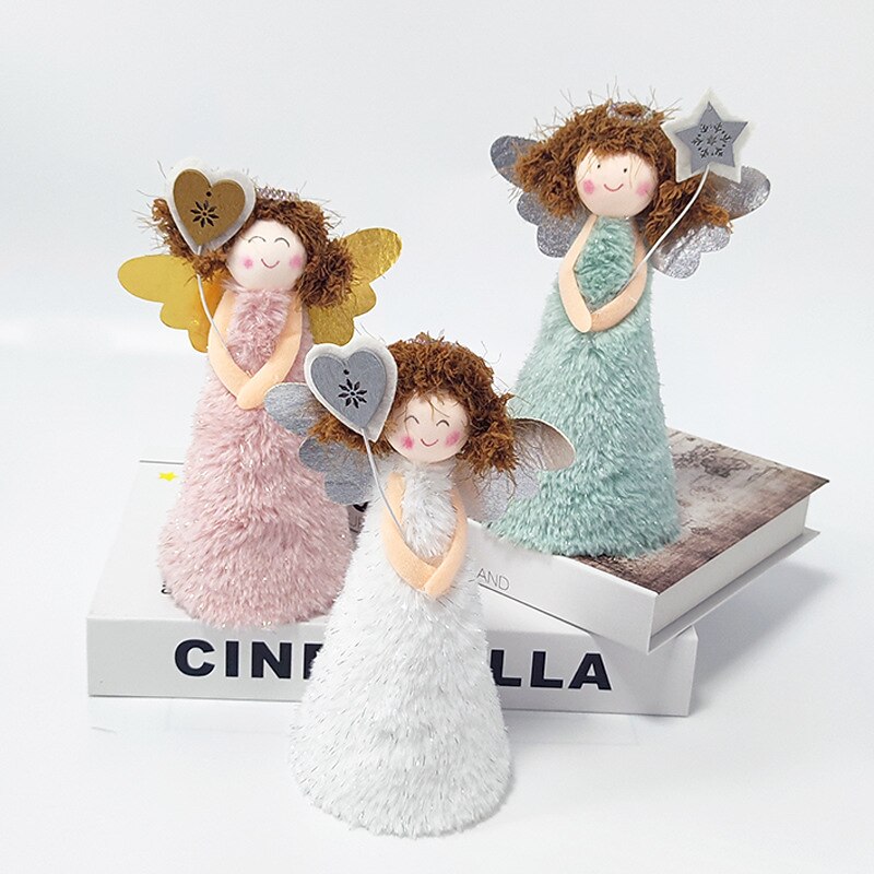 Christmas Angel Tree Topper Decorations Memorial Decorations Number Pendant Mini Decor Christmas Tree Ornaments Xmas Tree Topper Christmas Tree Angel Christmas Treetop Figurine