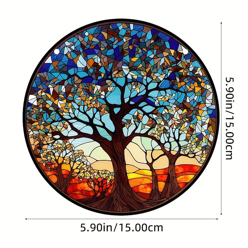 1pc Tree Of Life Wall Hanging Suncatcher for Home and Garden Decor - Perfect for Home Decor2
