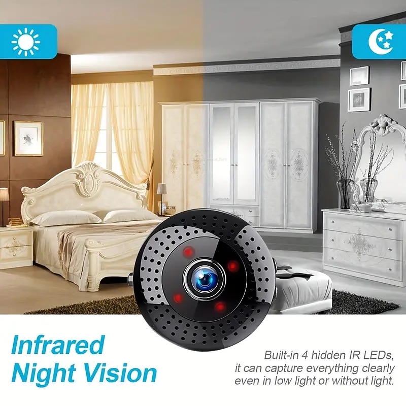 Wifi HD Wireless IP Camera 4K 200W WiFi Camera Mobile Phone Remote Monitoring Built-in Battery Night Vision Function 140 Degree Wide Angle3