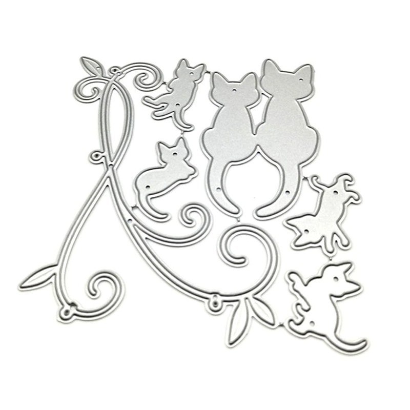 1pc Metal Cutting Dies Cut Mold Animal Cat Decoration Scrapbook Paper Craft Knife Mould Blade Punch Stencils2