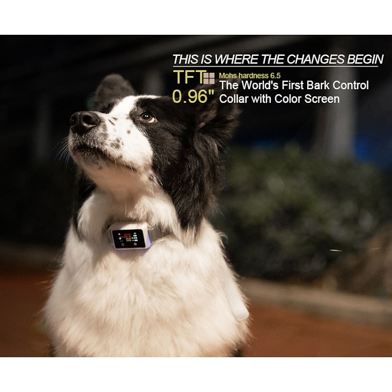 Dog Training Shock Collar Shock Collar For Dogs With Remote Dog Barking Control Devices Easy Install Electric 3 Modes Beep Vibration Dog Waterproof Anti Bark Rechargable Safety ABS+PC Electronic