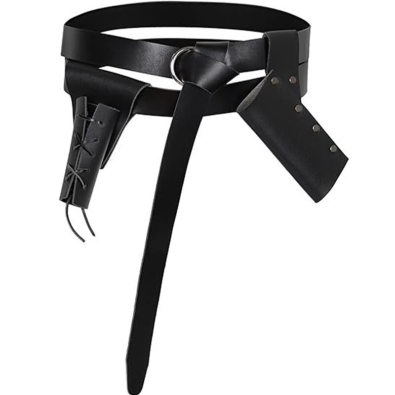 Punk & Gothic Renaissance 17th Century Outfits Warrior Knight Ritter Viking Fancy Dress Unisex Celtic Pirate Halloween Carnival Masquerade Carnival Performance Stage Adults' Waist Belt Sscabbard All2