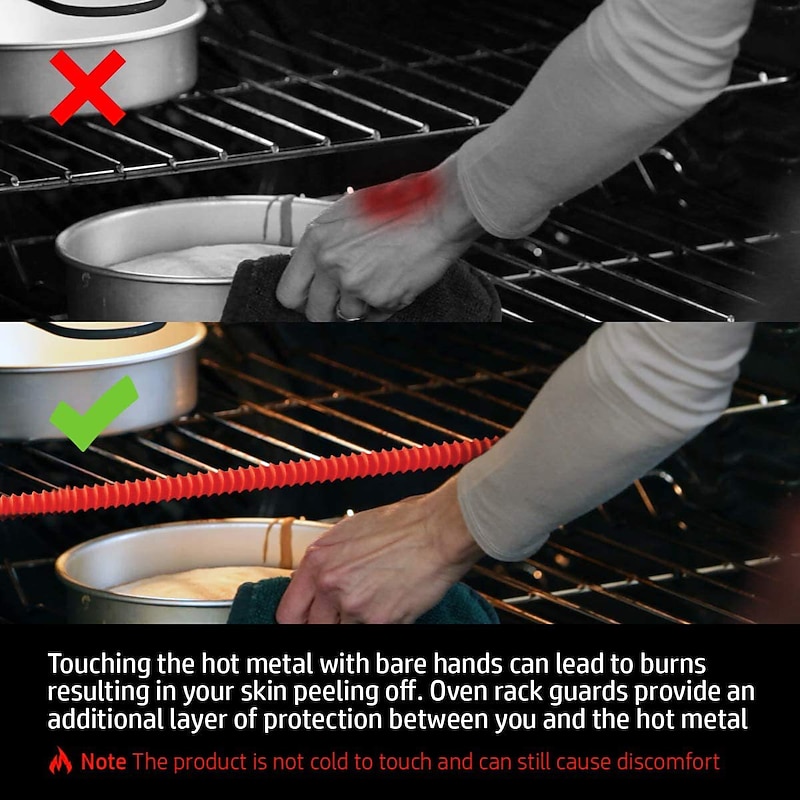 Silicone Oven Rack Protectors Cutable Heat Insulation Strip Oven Anti-Scald Rack Protect Against Burns And Scars4