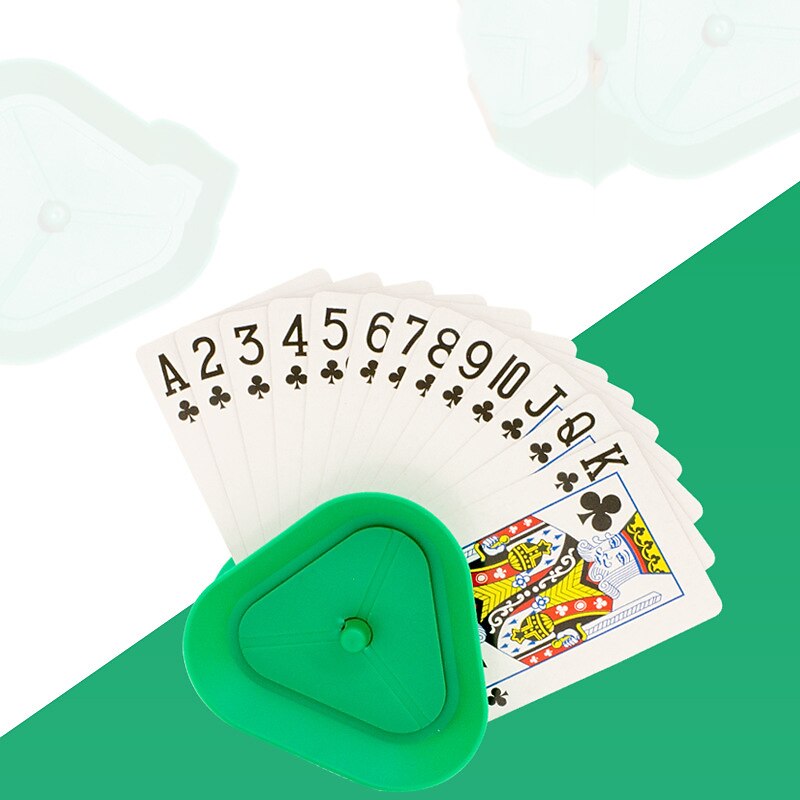 Rondom color Four Color Triangle Lazy Card Holder Poker Hand2
