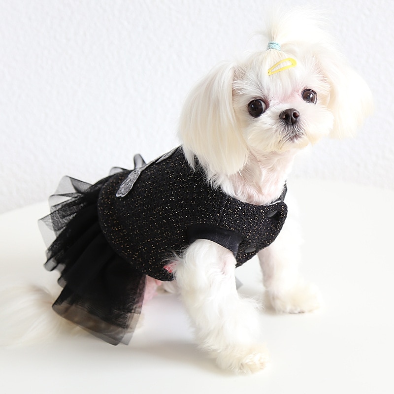 Dog Cat Dress Fashion Party Winter Soft Washable Comfortable Outdoor Birthday Dog Clothing for Bichon Frise Poodle Pomeranian Baby Pet Papillon3