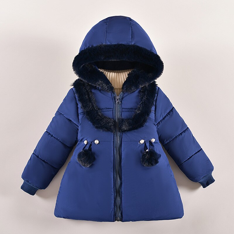 Toddler Girls' Hoodie Jacket Kids Puffer Jacket Active Zipper School Coat Outerwear 3-7 Years Spring Pink Navy Blue Beige2