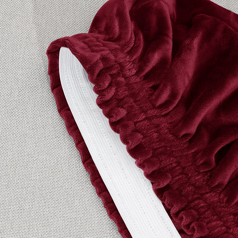 Stretch Velvet Swivel Chair Cover Casual Chair Slipcover Accent Modern Style Round Arm Chair Cover Furniture Protector Thicken Spandex Fabric Washable4