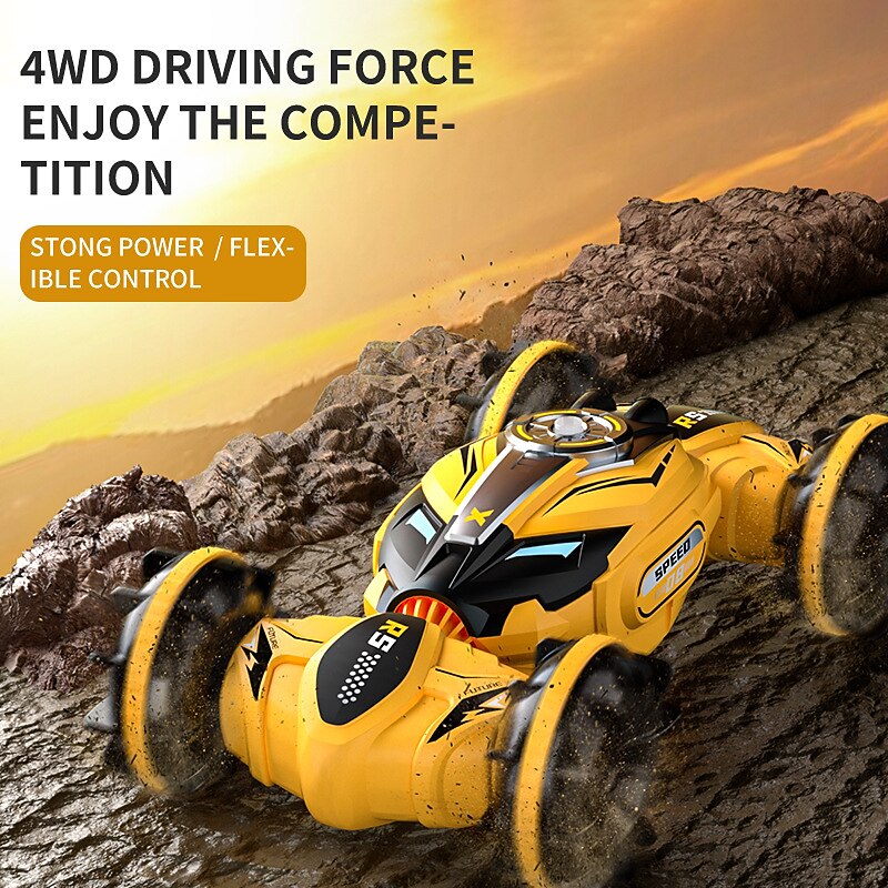 JJRC Amphibious Small Twist Remote Control Vehicle For Children's Four-wheel Drive Gesture Sensing Double-sided Deformation Stunt Vehicle2