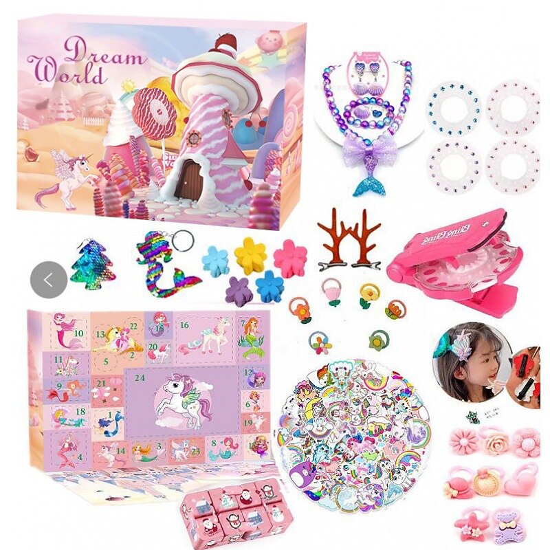 Christmas Advent Calendar Blind Box Greenwich Christmas Double sided Blind Box Set DIY Decompression and Ventilation Toy 24 Day Countdown Gift Box3