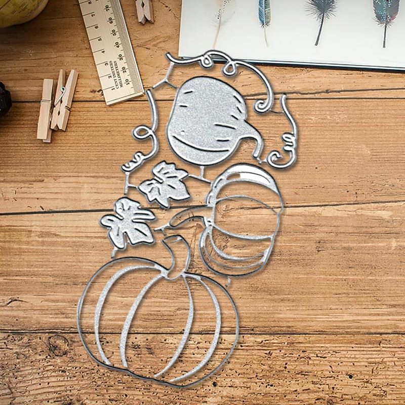 Create Beautiful Autumn Pumpkin with Metal Trees Cutting Dies - Perfect for Card Making, Scrapbooking, Stamping & More!